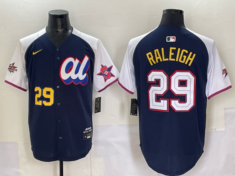 Men Seattle Mariners #29 Raleigh Blue MLB  All star Nike 2025 Jersey style 0014->seattle mariners->MLB Jersey